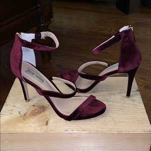 Velvet Burgundy Heels